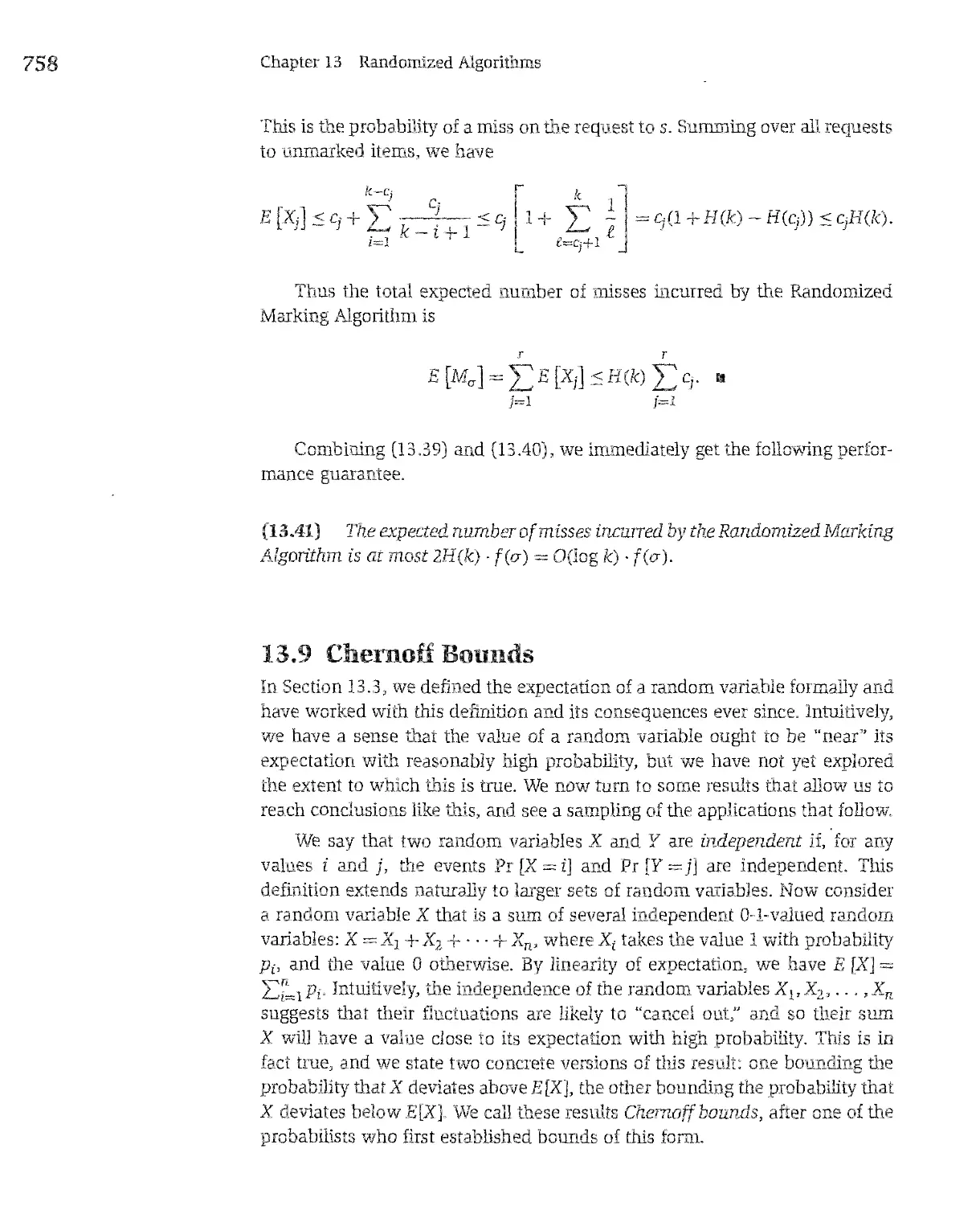 13.9 Chernoff Bounds