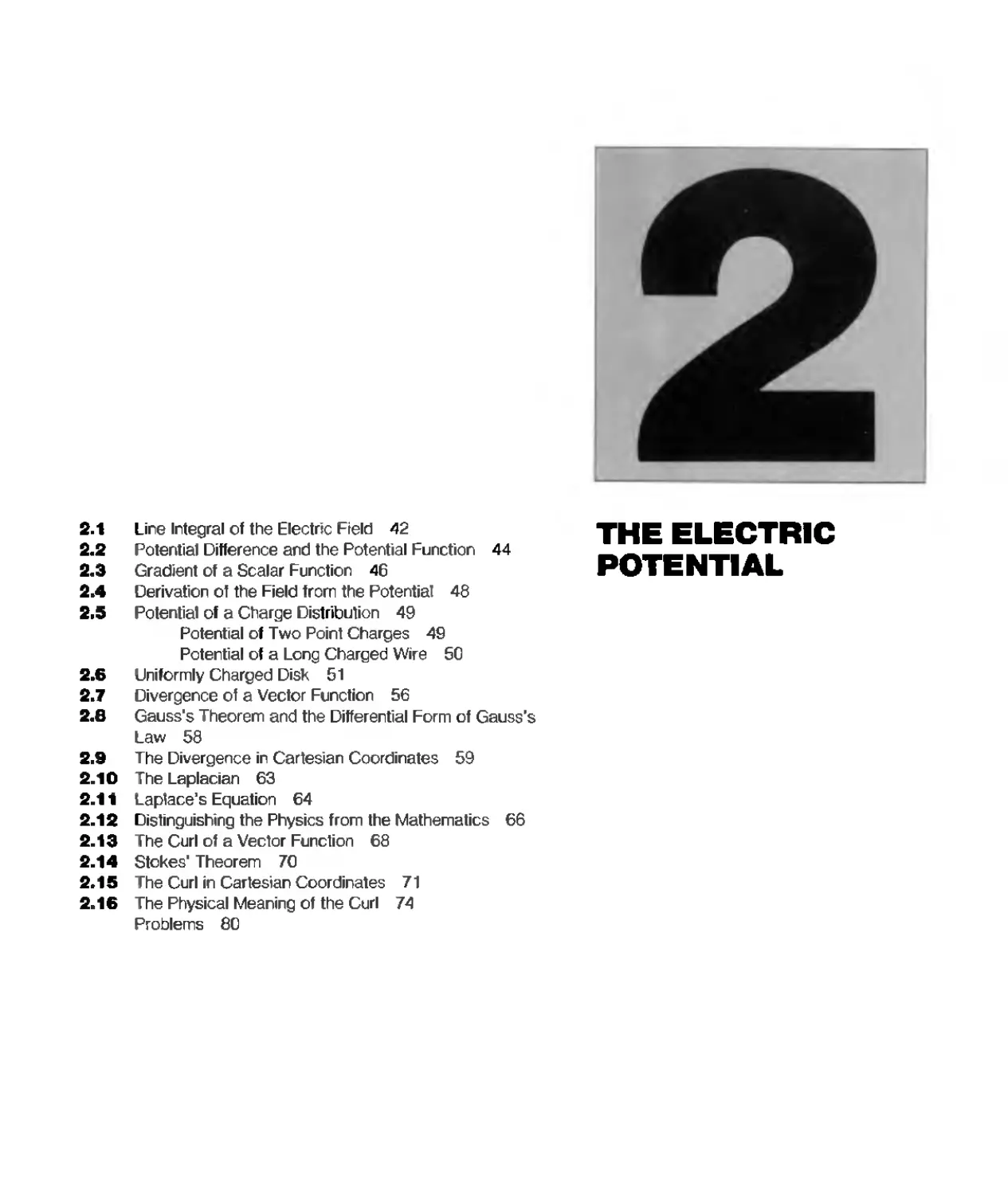 CHAPTER 2 - THE ELECTRIC POTENTIAL