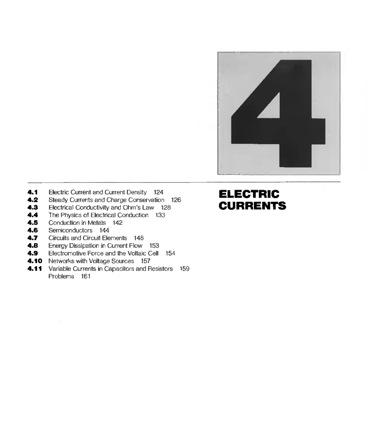 CHAPTER 4 - ELECTRIC CURRENTS