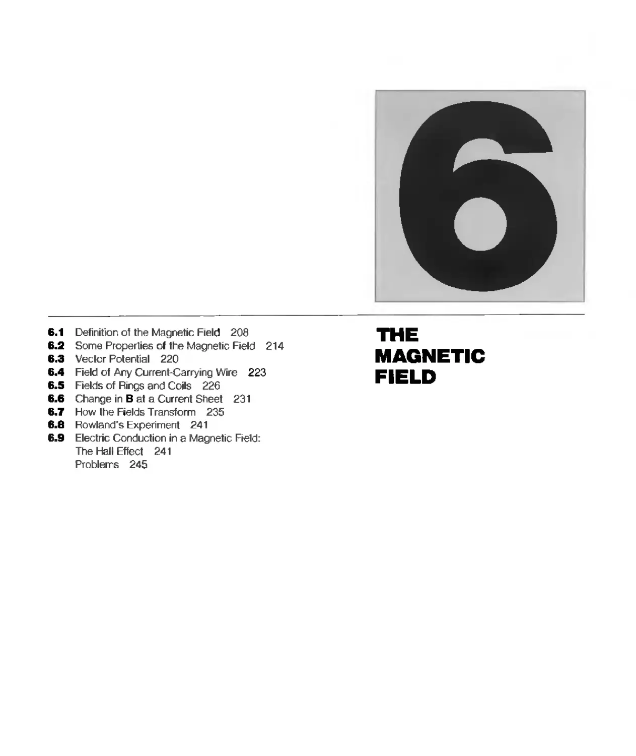 CHAPTER 6 - THE MAGNETIC FIELD