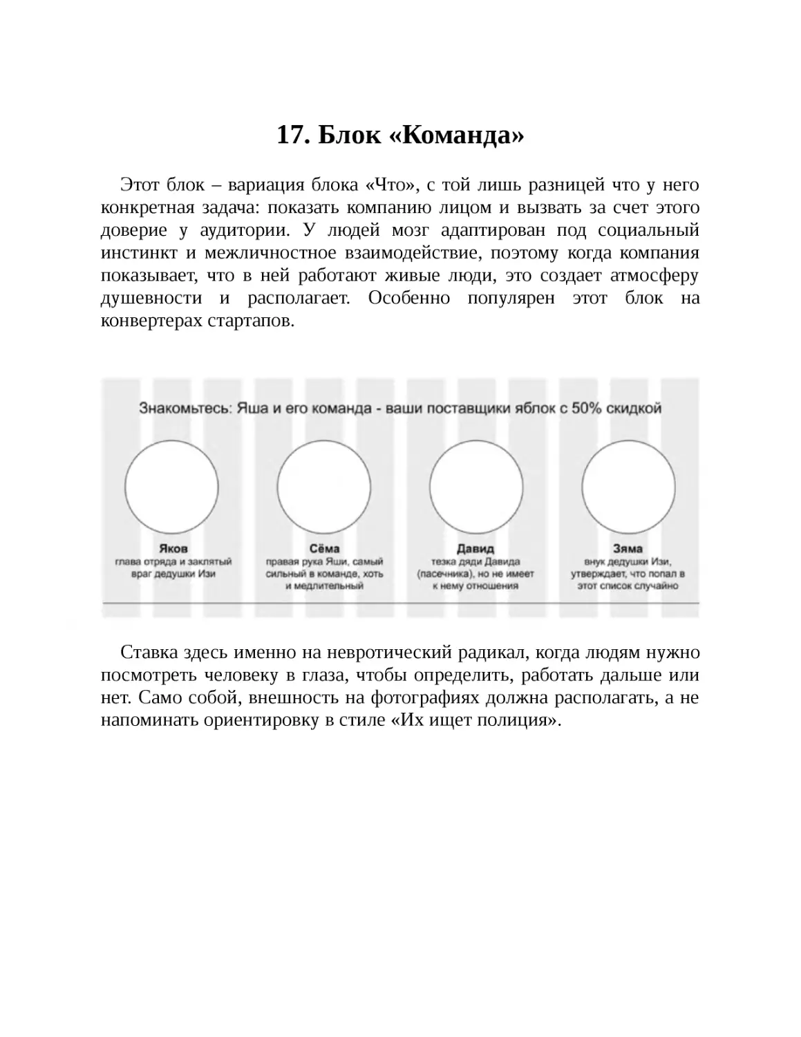 17. Блок «Команда»