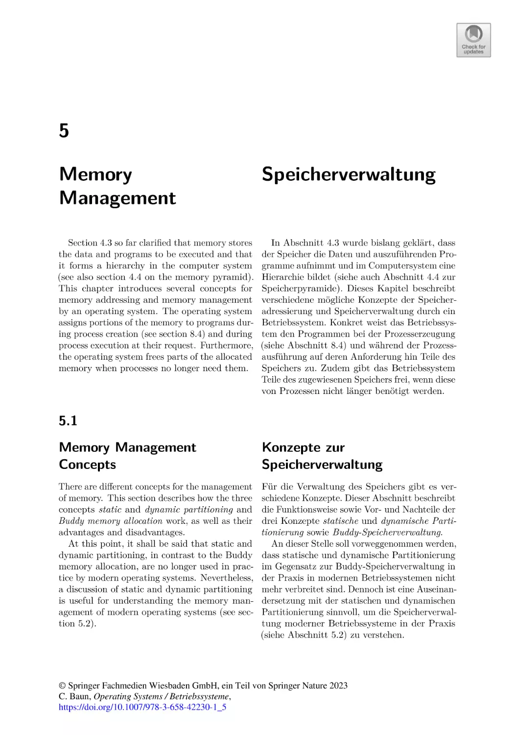 5
Memory Management
5.1
Memory Management Concepts