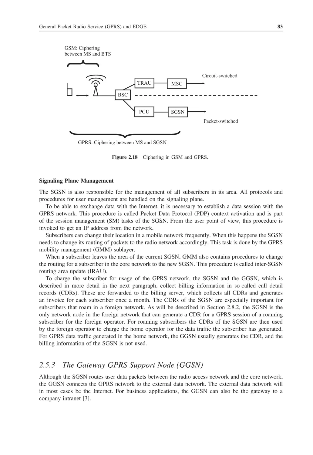 2.5.3 The Gateway GPRS Support Node (GGSN)