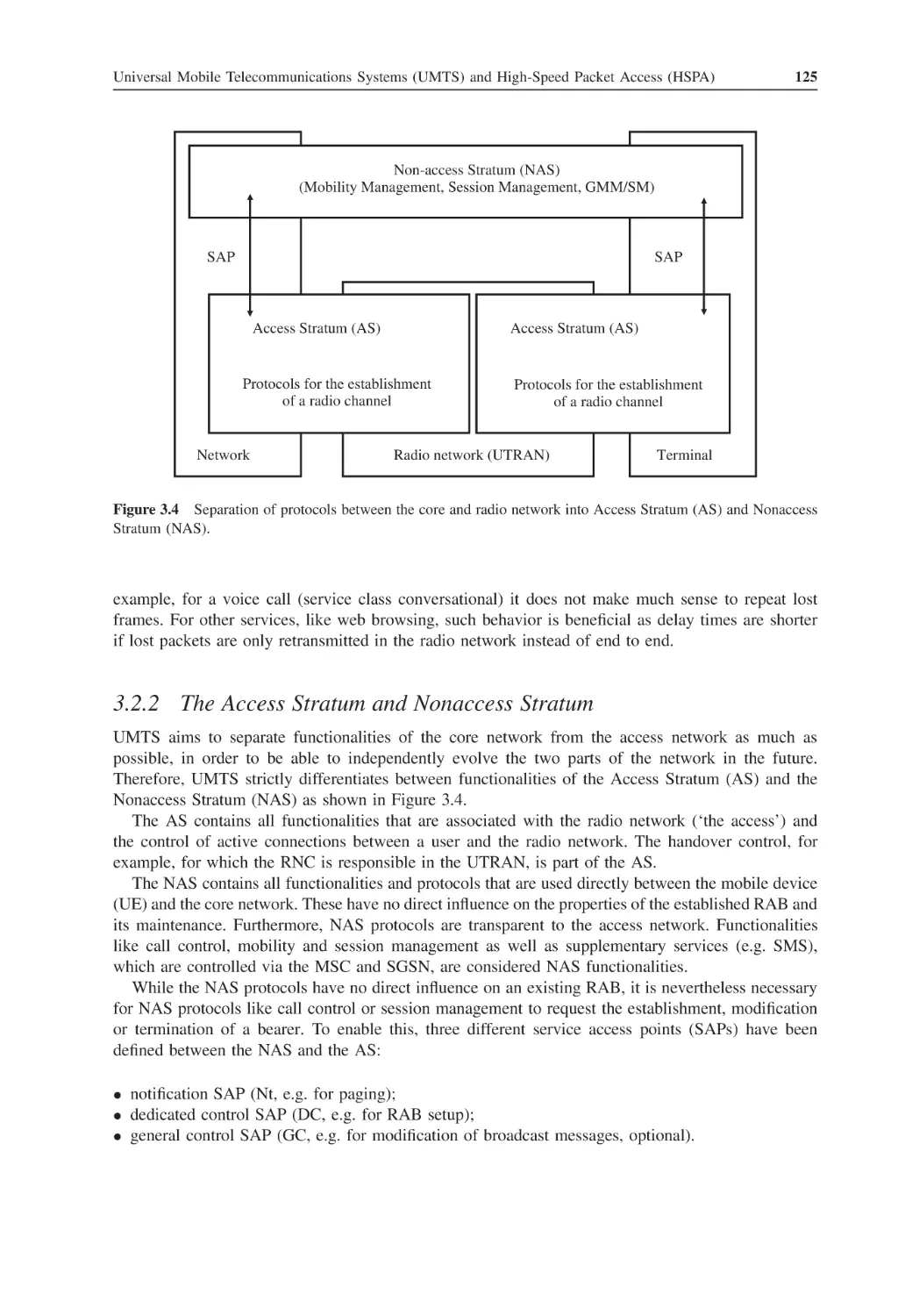 3.2.2 The Access Stratum and Nonaccess Stratum