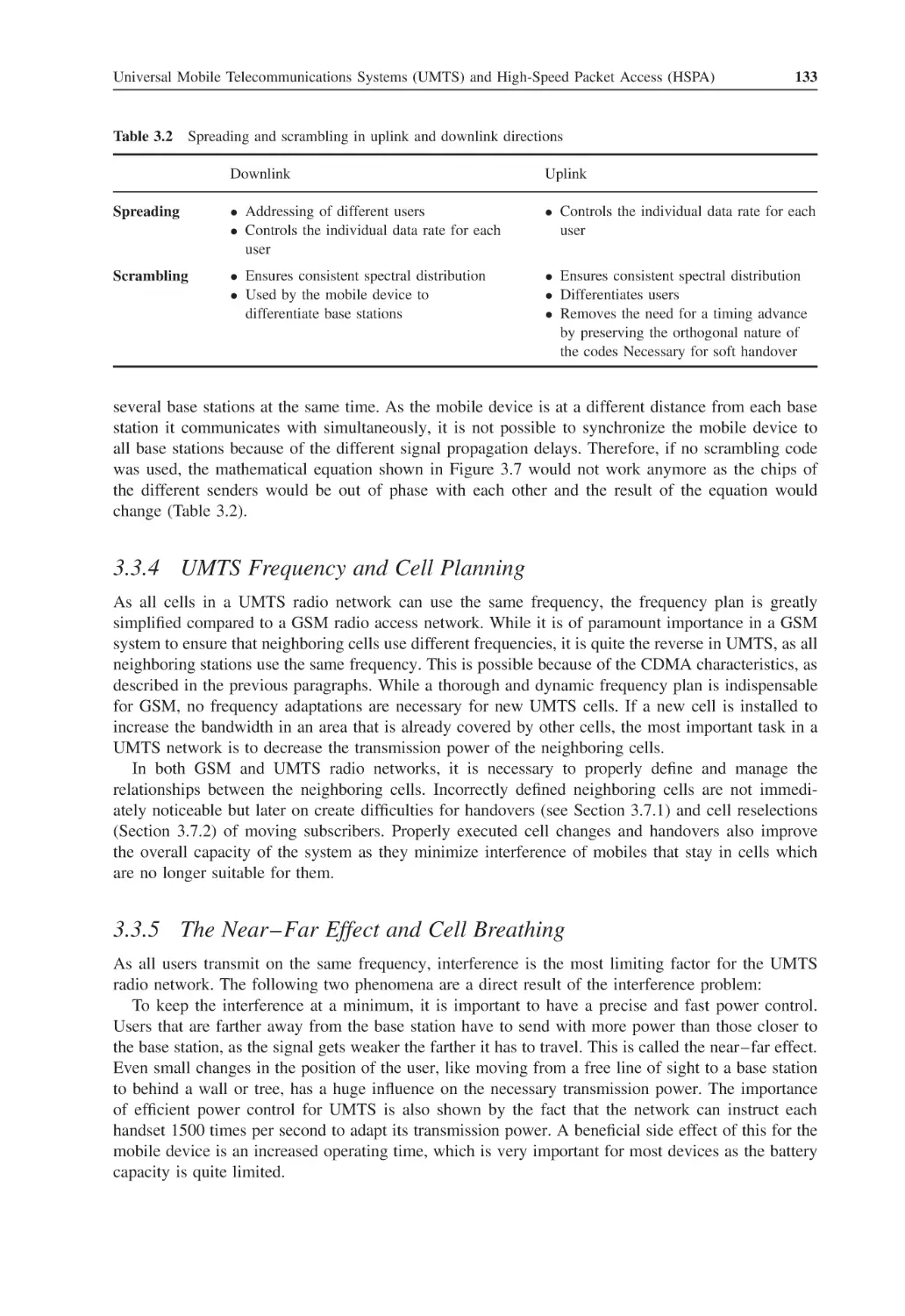 3.3.4 UMTS Frequency and Cell Planning
3.3.5 The Near–Far Effect and Cell Breathing