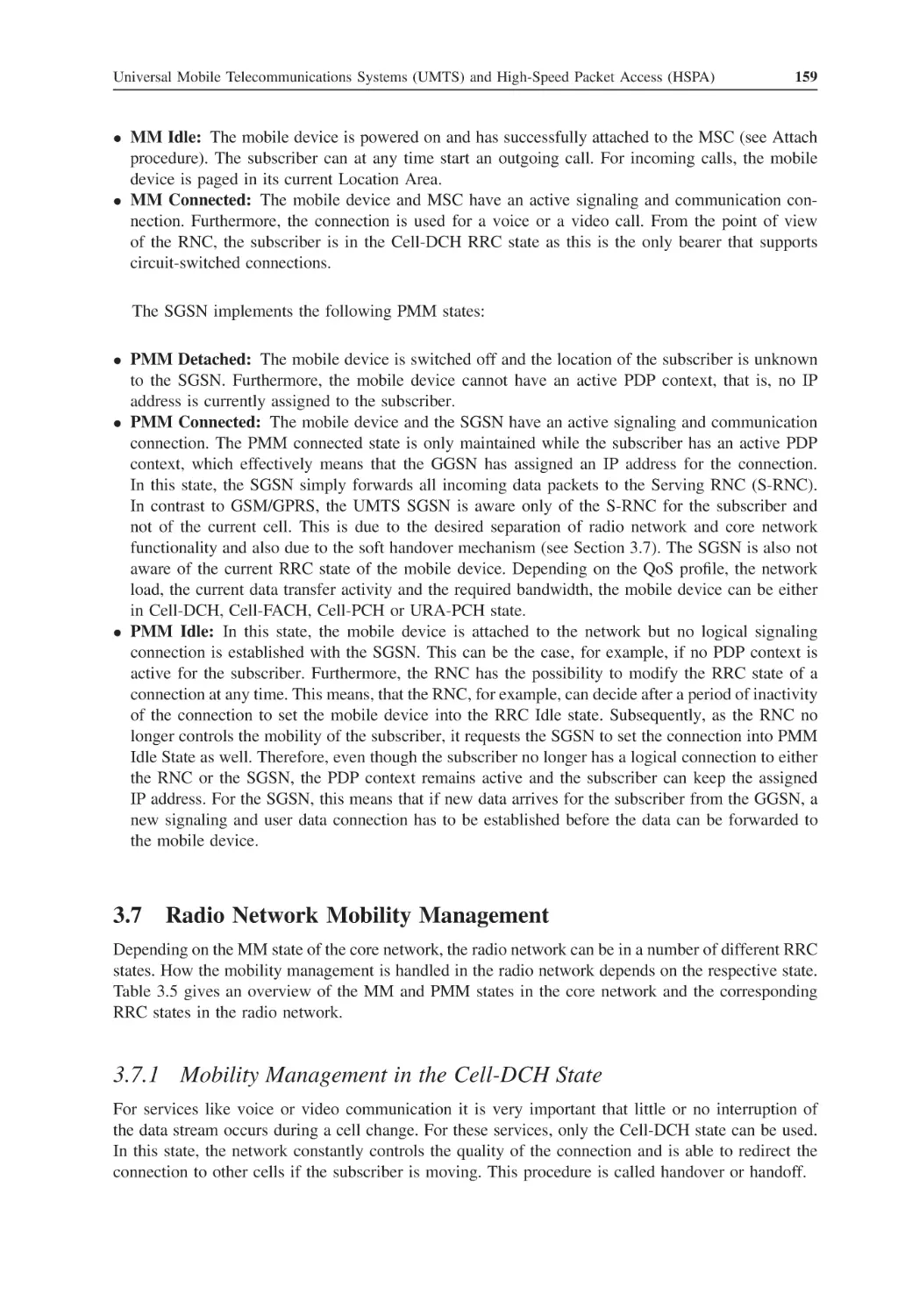 3.7 Radio Network Mobility Management
3.7.1 Mobility Management in the Cell-DCH State
