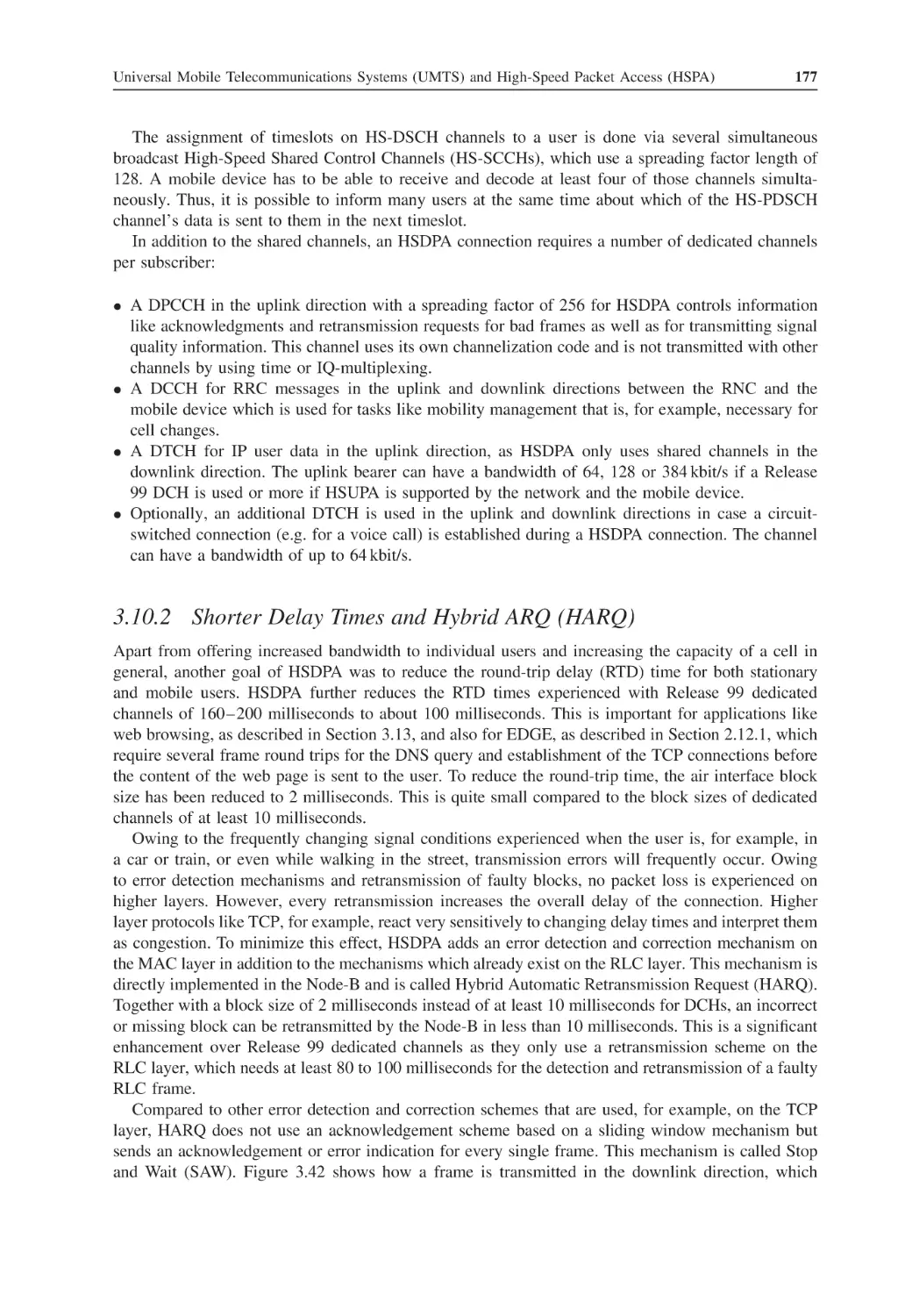 3.10.2 Shorter Delay Times and Hybrid ARQ (HARQ)