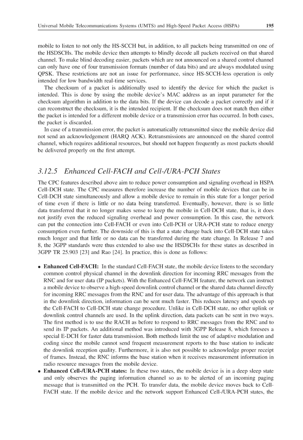 3.12.5 Enhanced Cell-FACH and Cell-/URA-PCH States