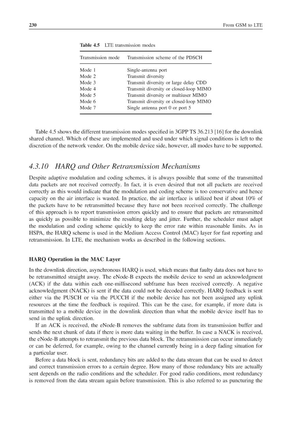 4.3.10 HARQ and Other Retransmission Mechanisms