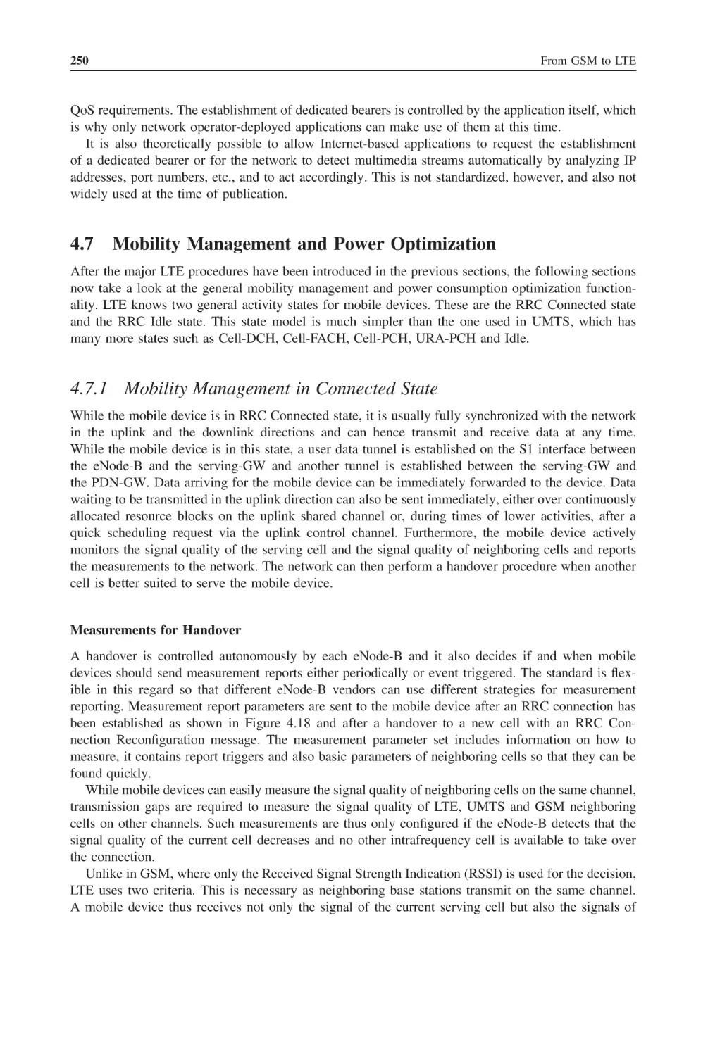 4.7 Mobility Management and Power Optimization
4.7.1 Mobility Management in Connected State