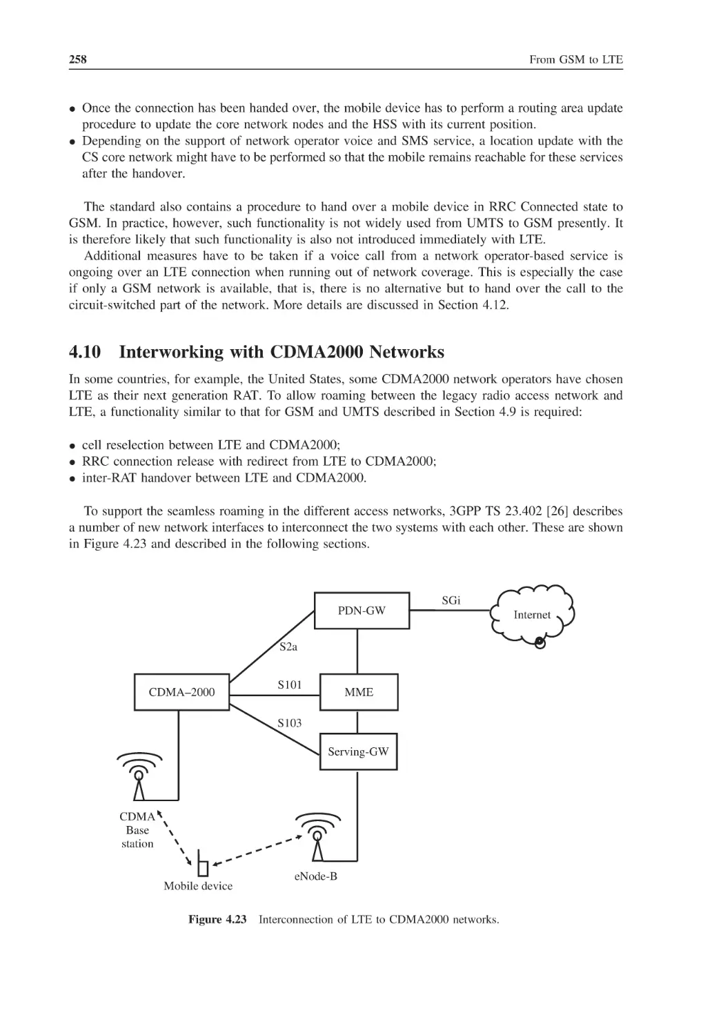 4.10 Interworking with CDMA2000 Networks