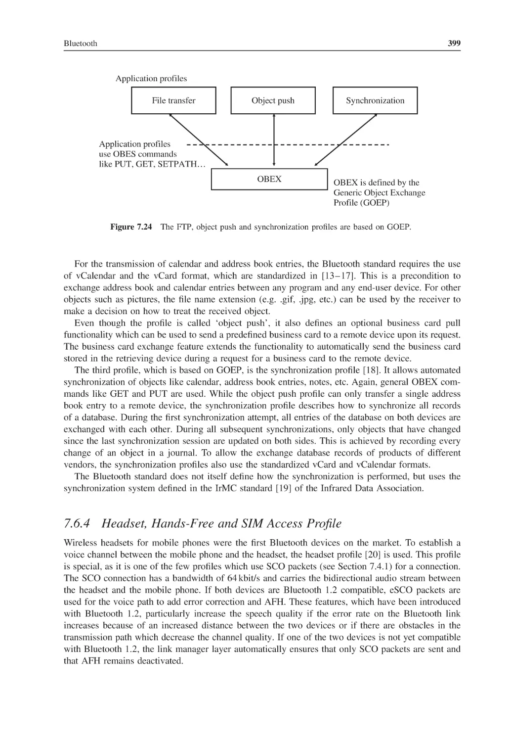 7.6.4 Headset, Hands-Free and SIM Access Profile