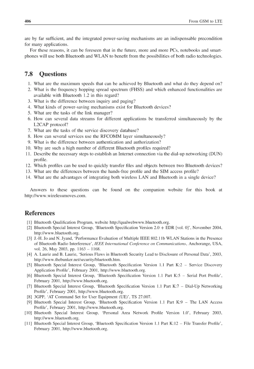 7.8 Questions
References