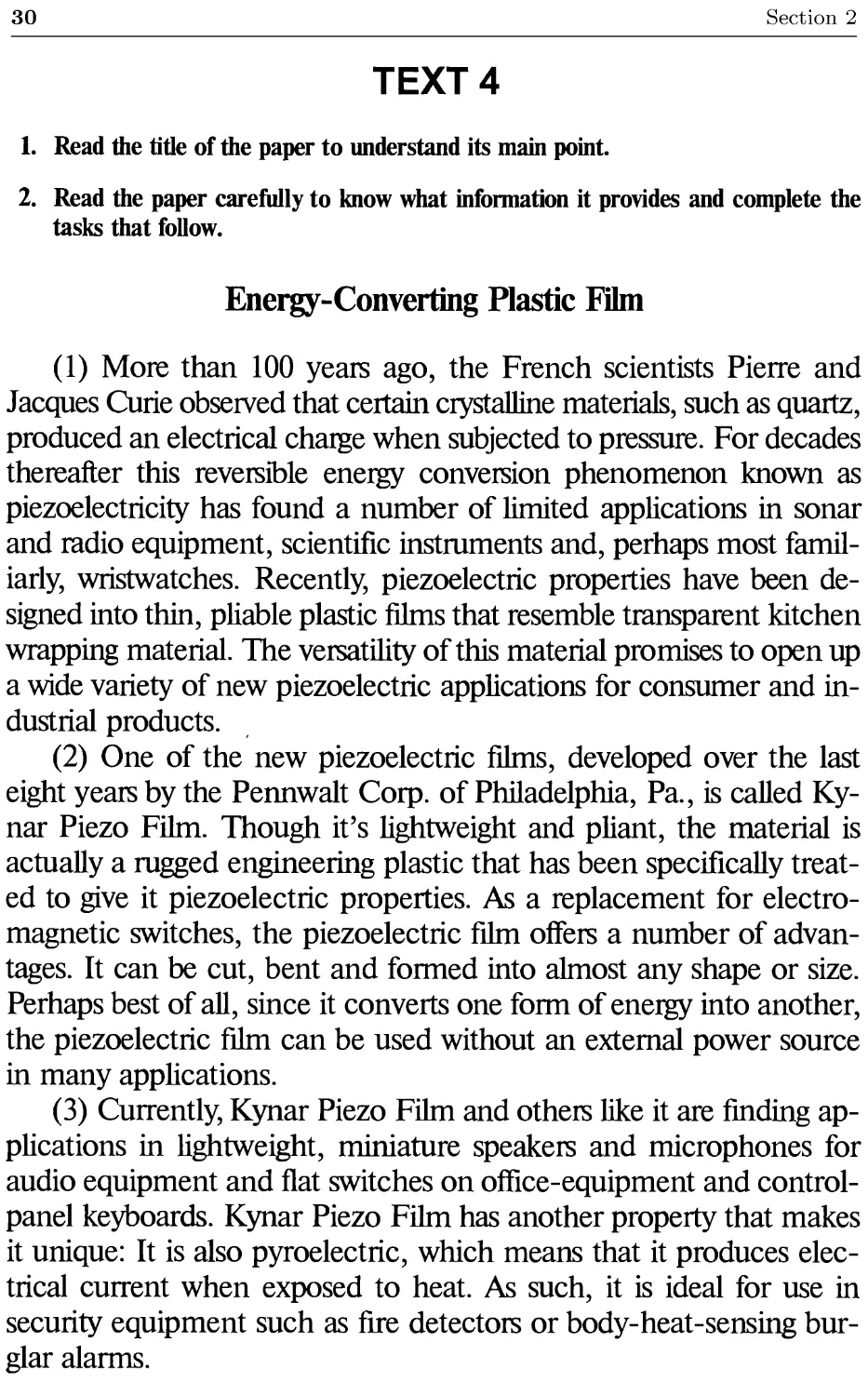 Text 4. Energy-Converting Plastic Film