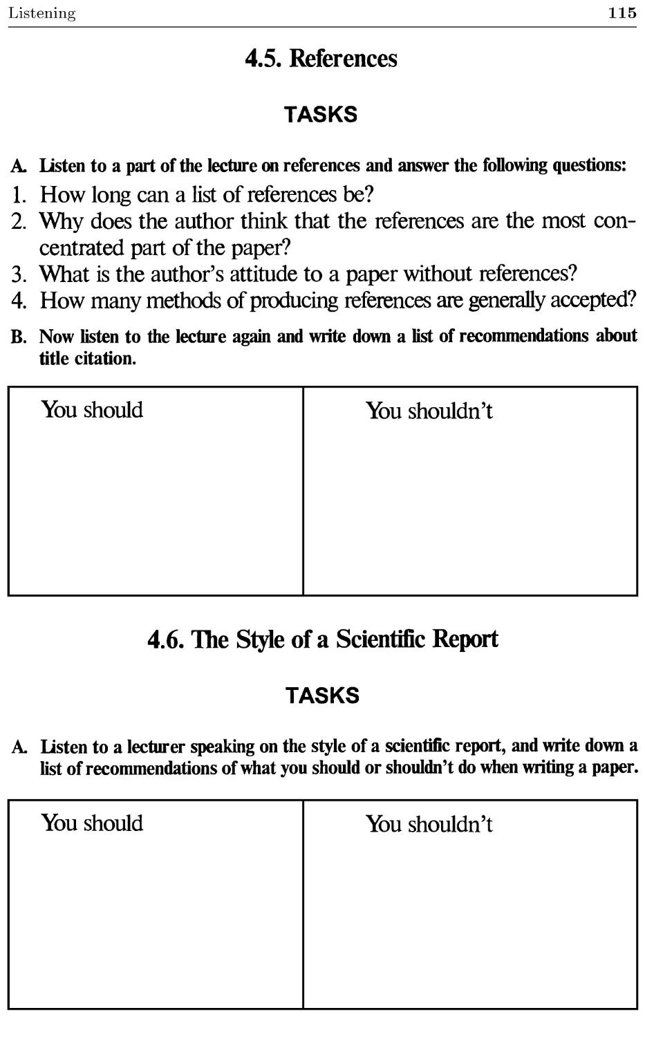5. References
6. The Style of a Scientific Report