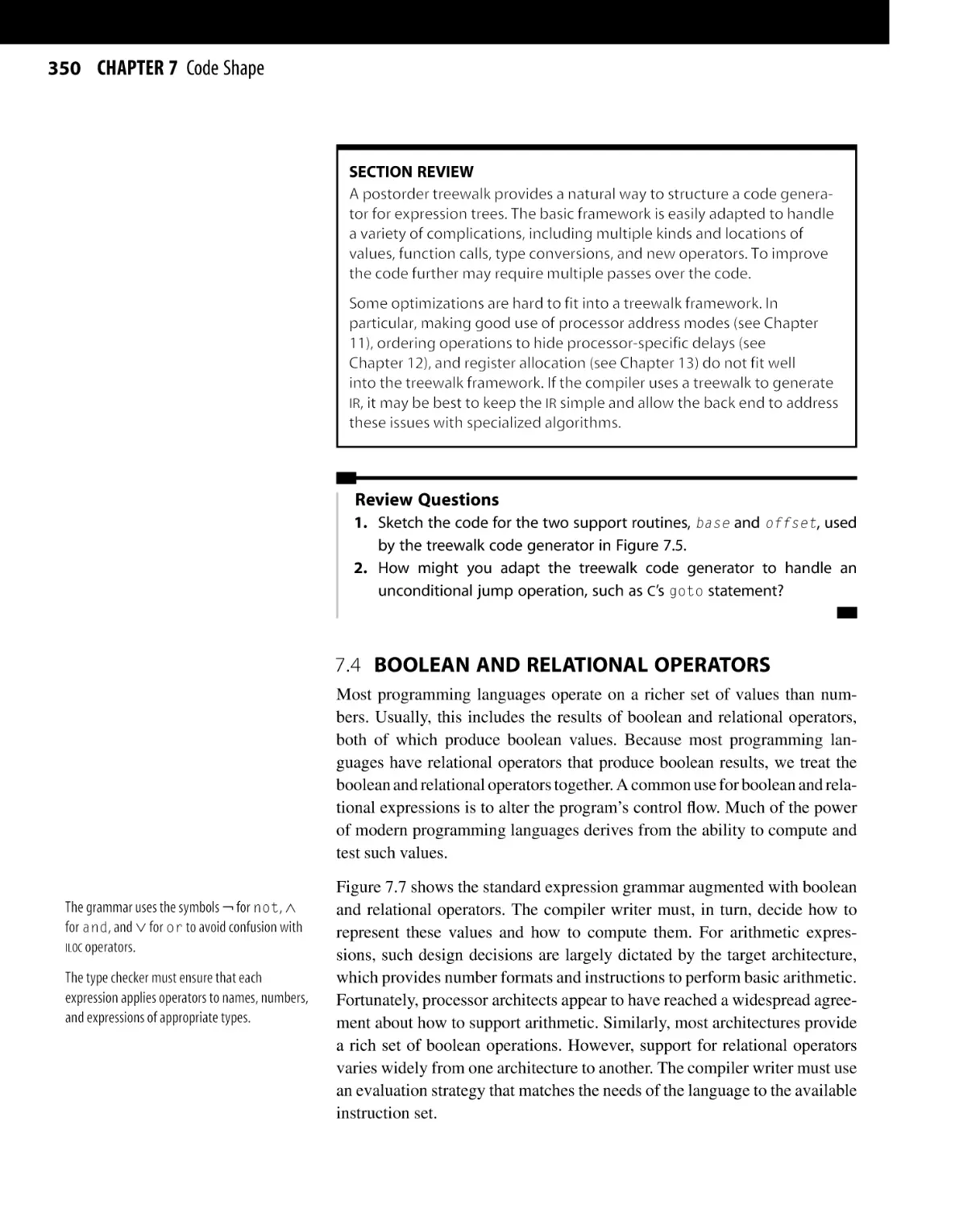 7.4 Boolean and Relational Operators