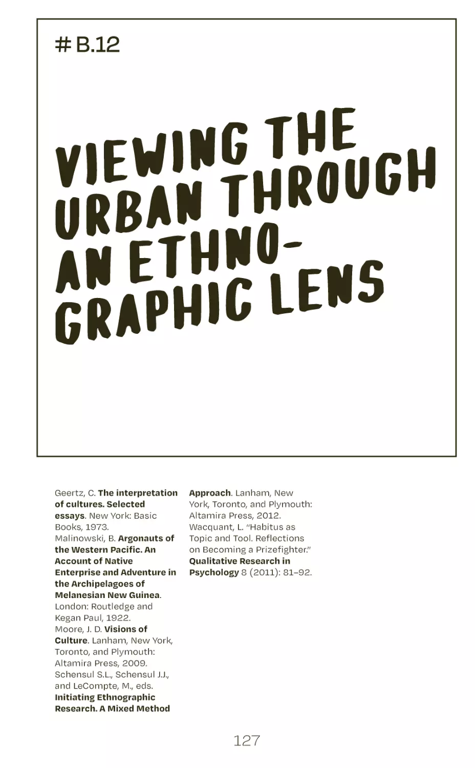 # B.12 viewing the urban through an ethnographic lens
