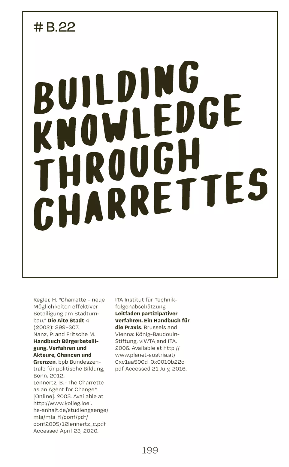 # B.22 building knowledge through charrettes