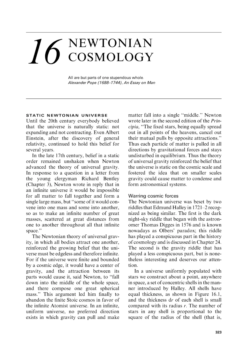 16 Newtonian cosmology