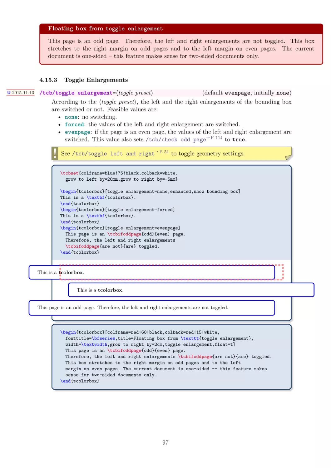 Toggle Enlargements