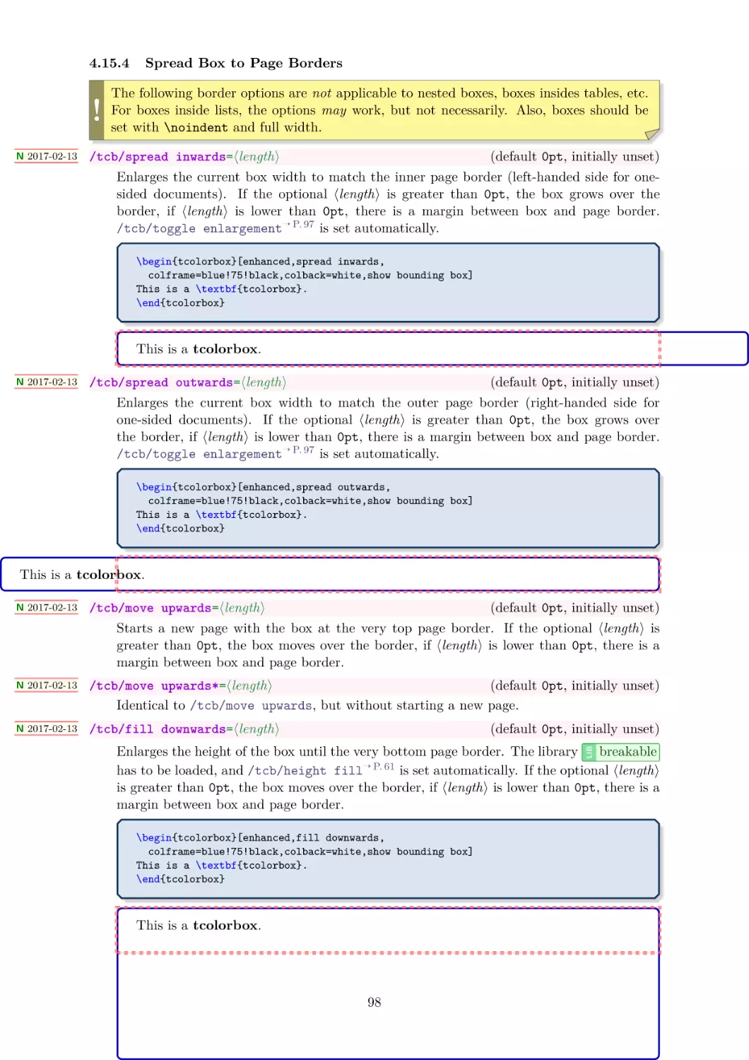 Spread Box to Page Borders