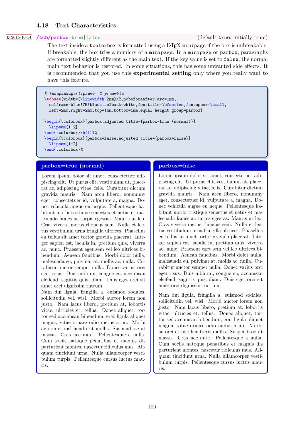 Text Characteristics