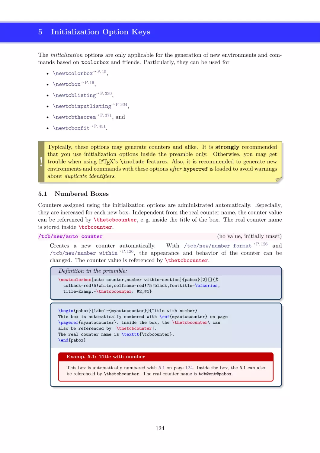 Initialization Option Keys
Numbered Boxes