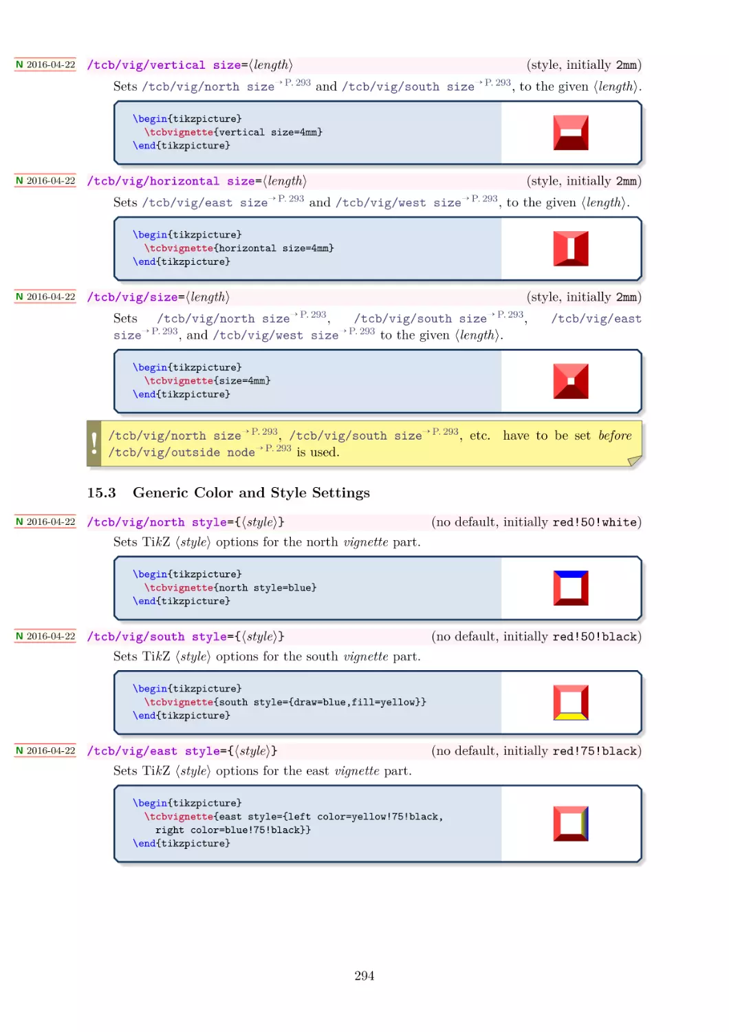 Generic Color and Style Settings