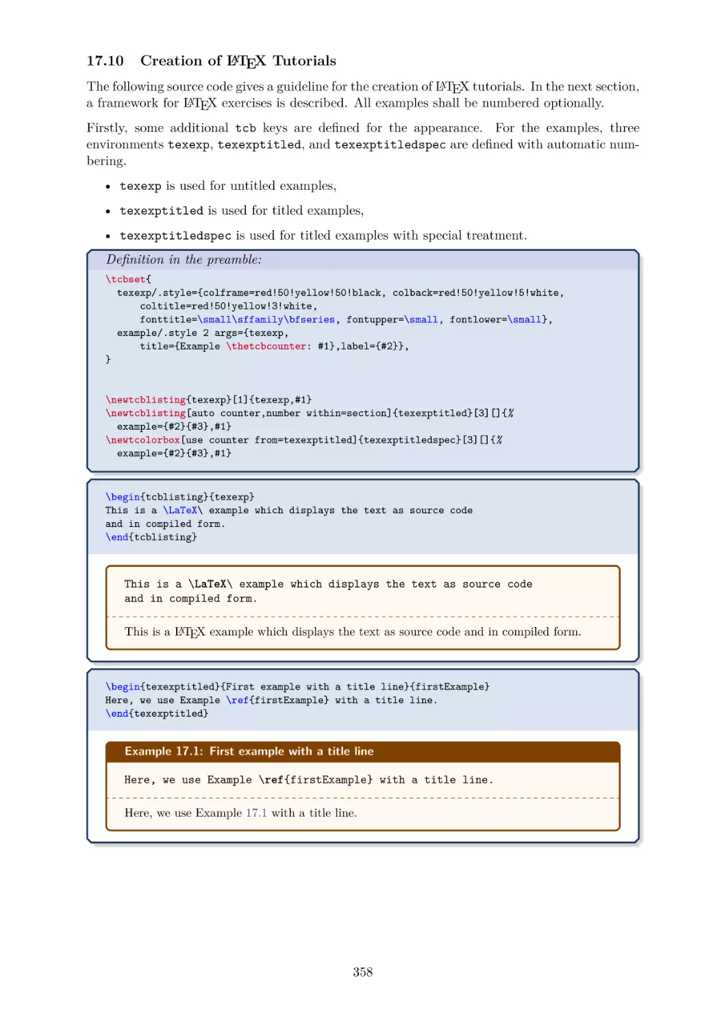 Creation of LaTeX Tutorials