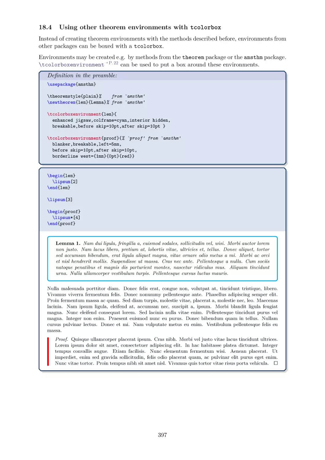 Using other theorem environments with tcolorbox