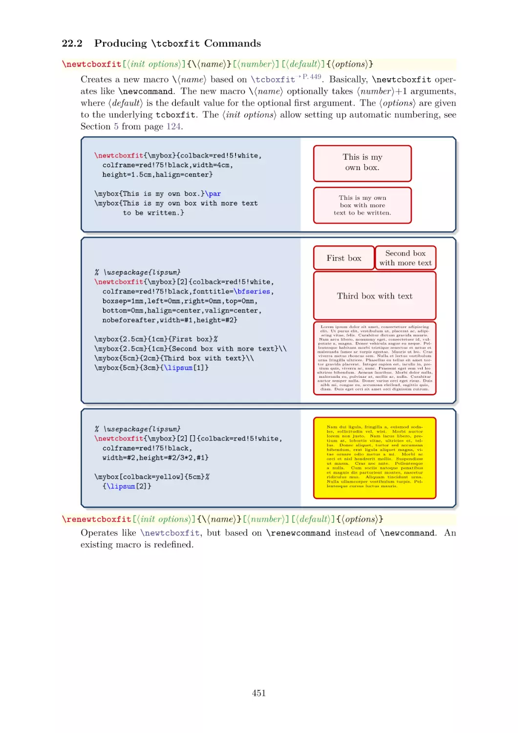 Producing 	cboxfit Commands