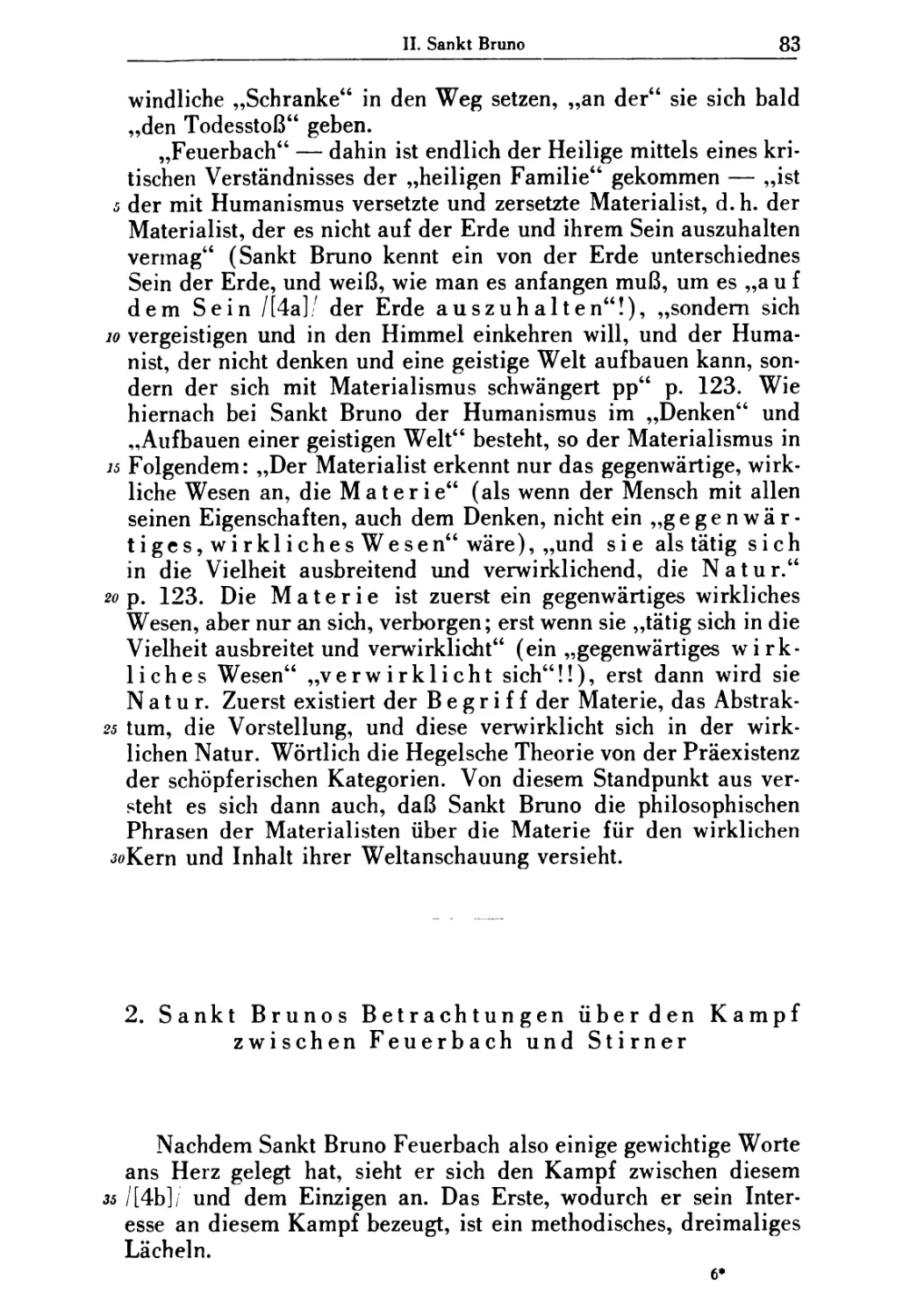2. Sankt Brunos Betrachtungen über den Kampf zwischen Feuerbach und Stimer