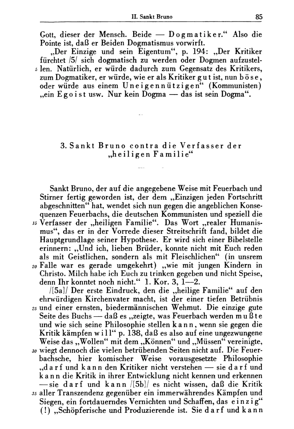 3. Sankt Bruno contra die Verfasser der „heiligen Familie“ . .