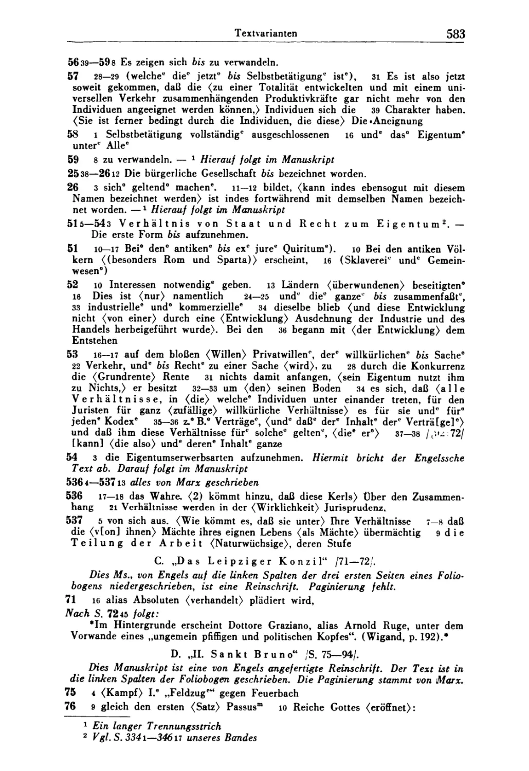 C. Aus: Das Leipziger Konzil
D. Aus: II. Sankt Bruno  583—