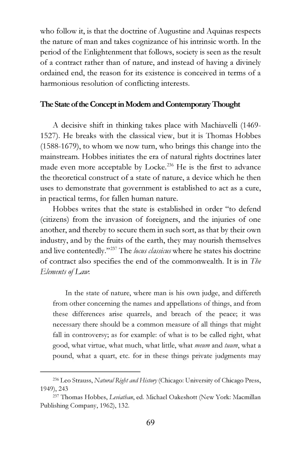 The State of the Concept in Modern and Contemporary Thought