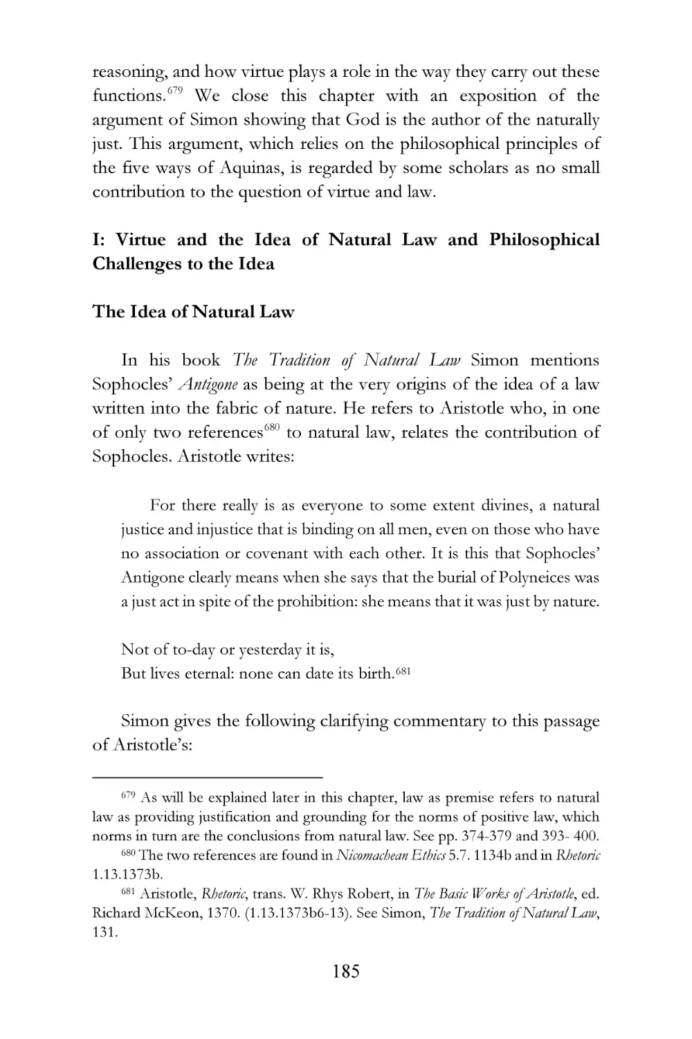 I
The Idea of Natural Law