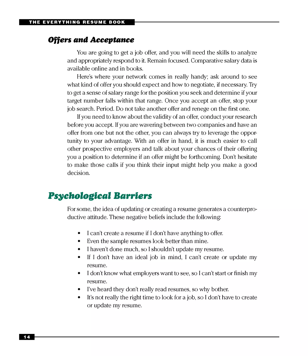 Psychological Barriers