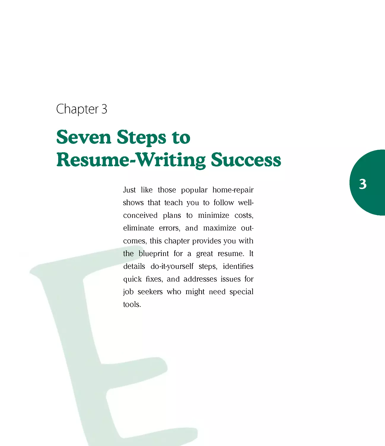 Chapter 3: Seven Steps to Resume-Writing Success