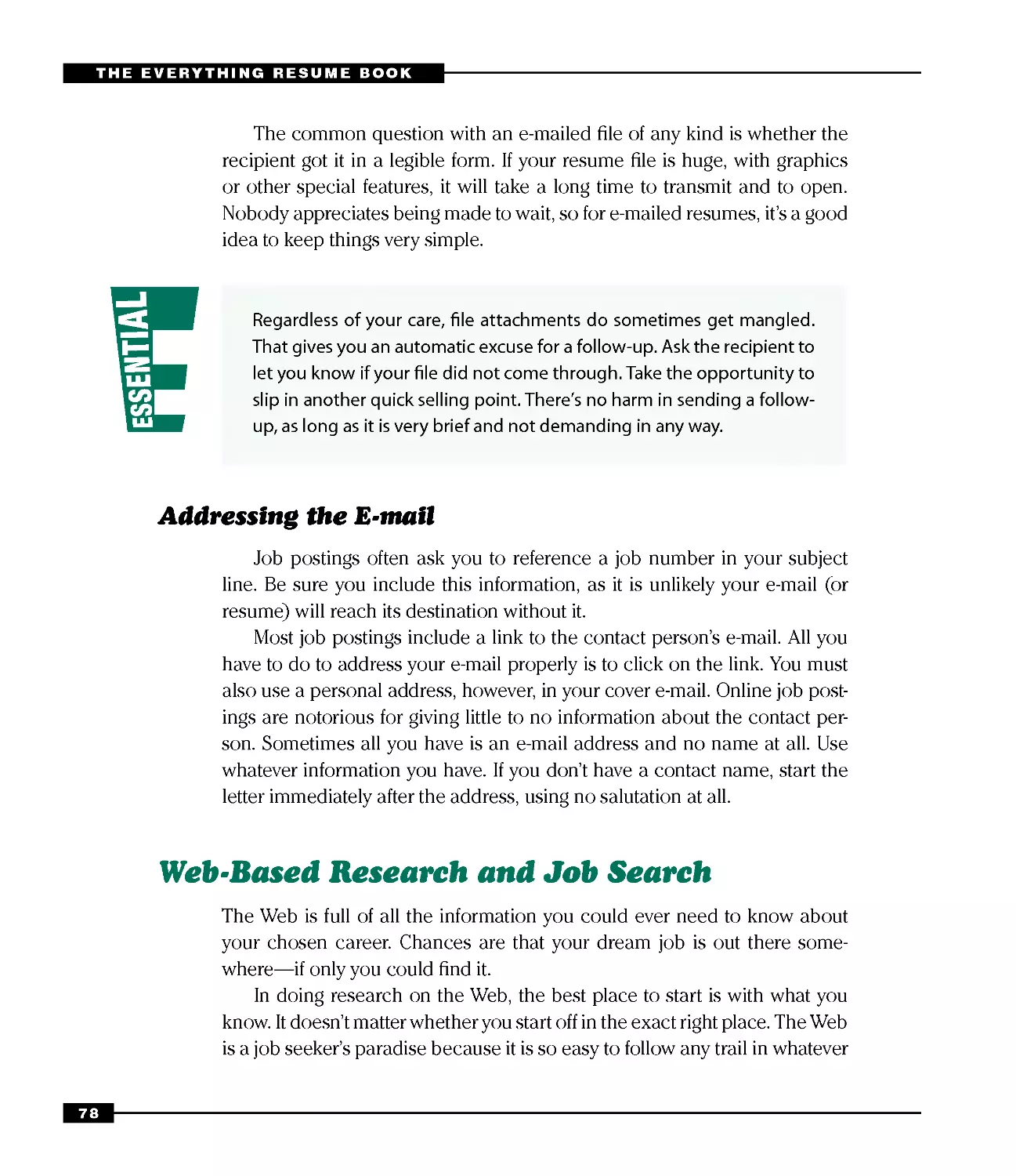 Web-Based Research and Job Search