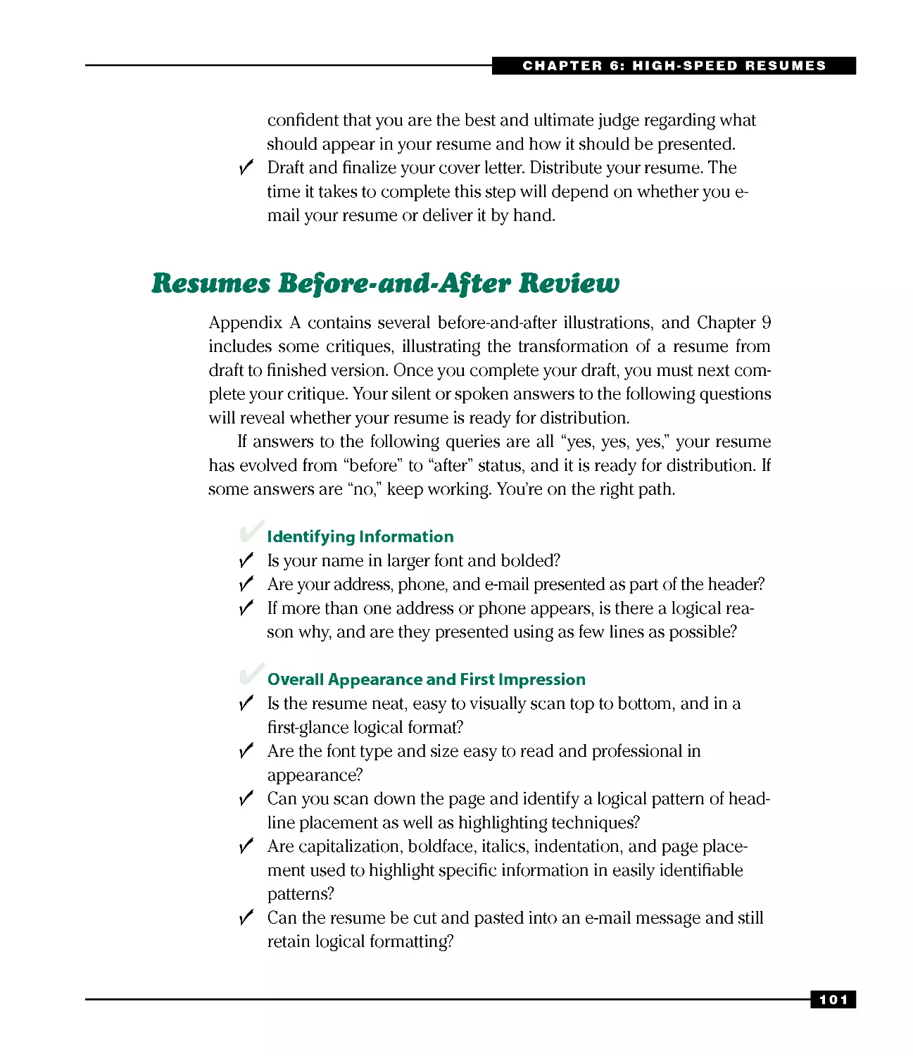 Resumes Before-and-After Review