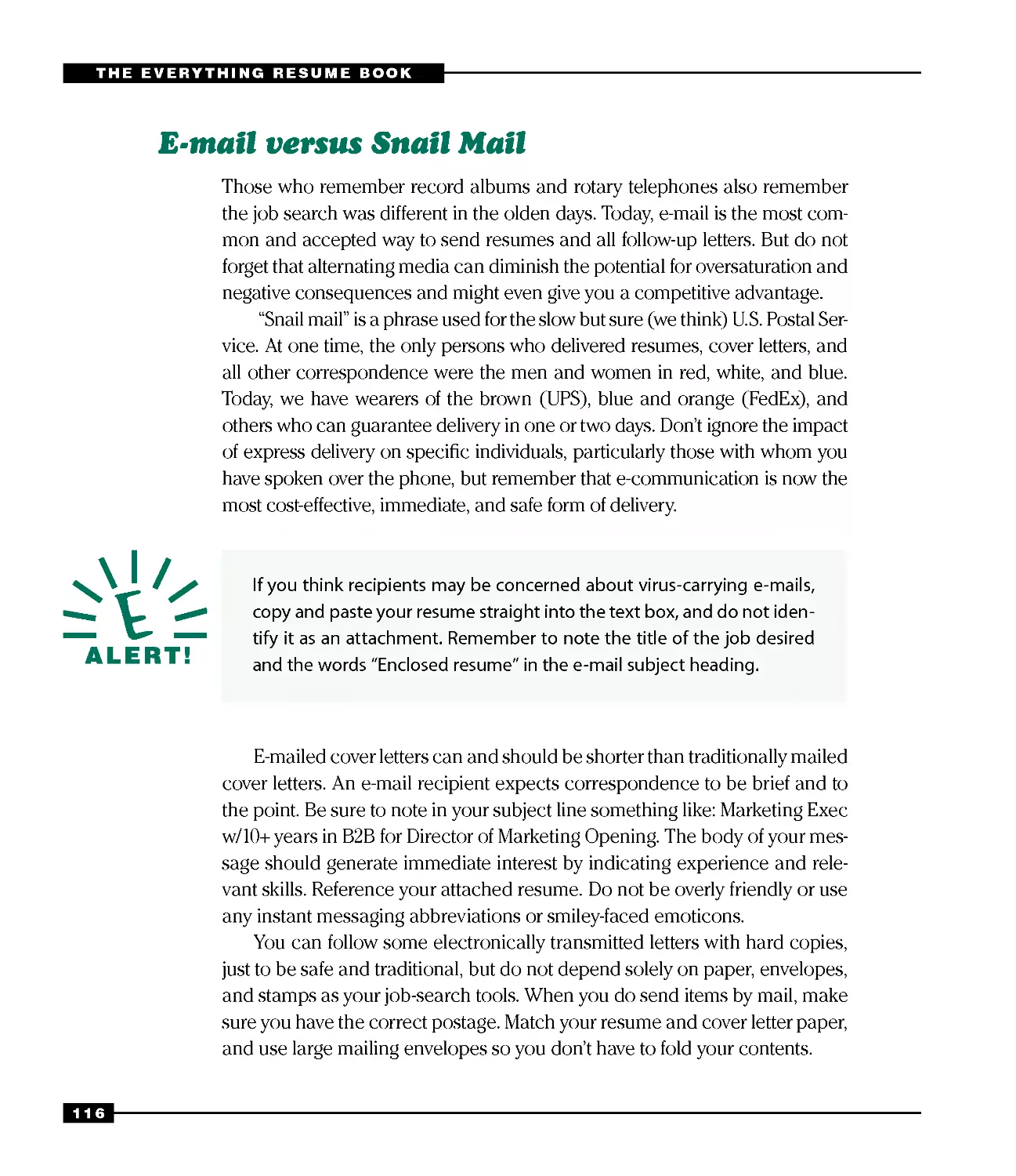 E-mail versus Snail Mail
