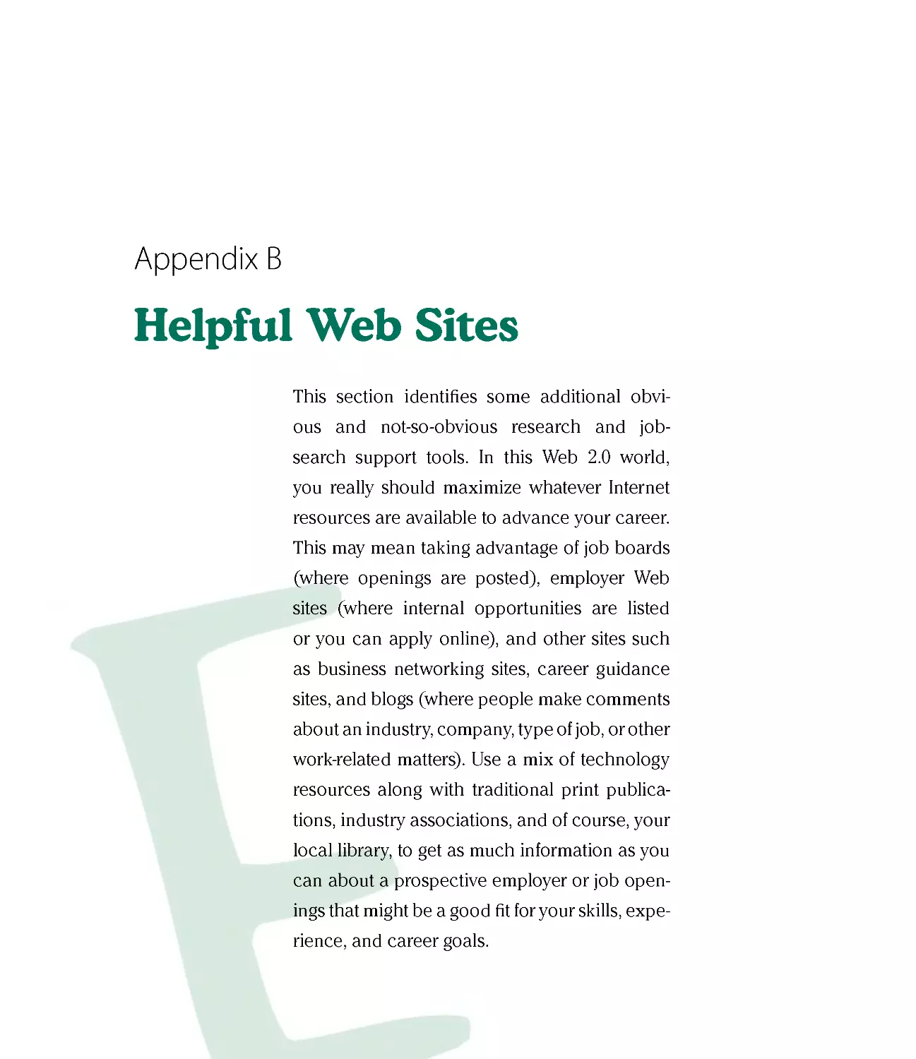 Appendix B: Helpful Web Sites