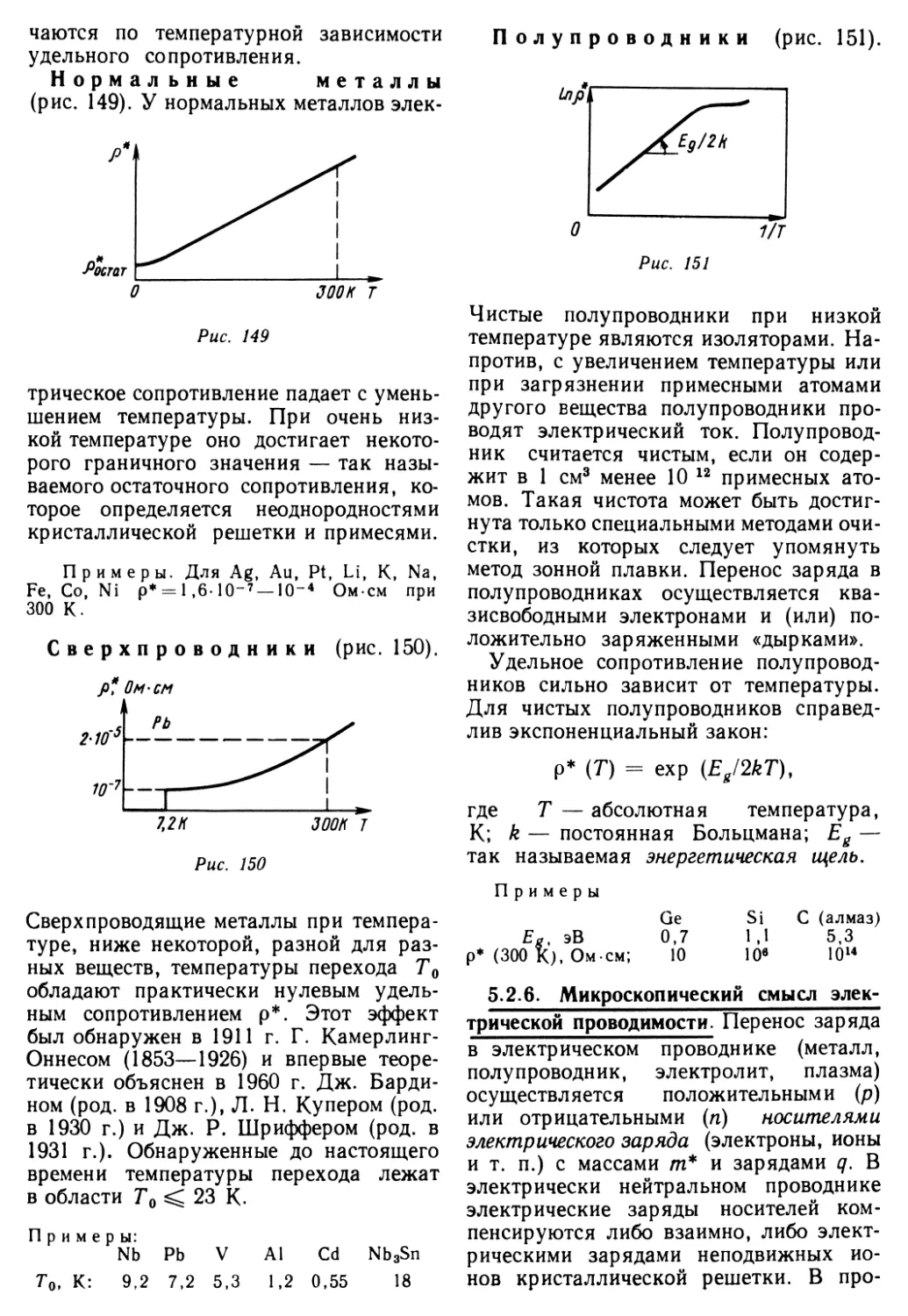 5.2.6. Микроскопический смысл электрической проводимости