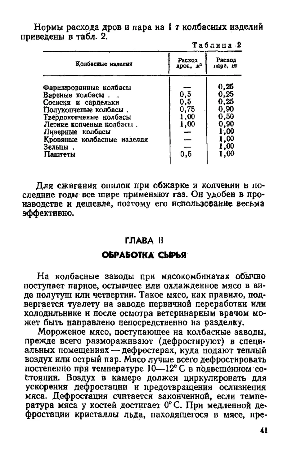 Глава II. Обработка сырья