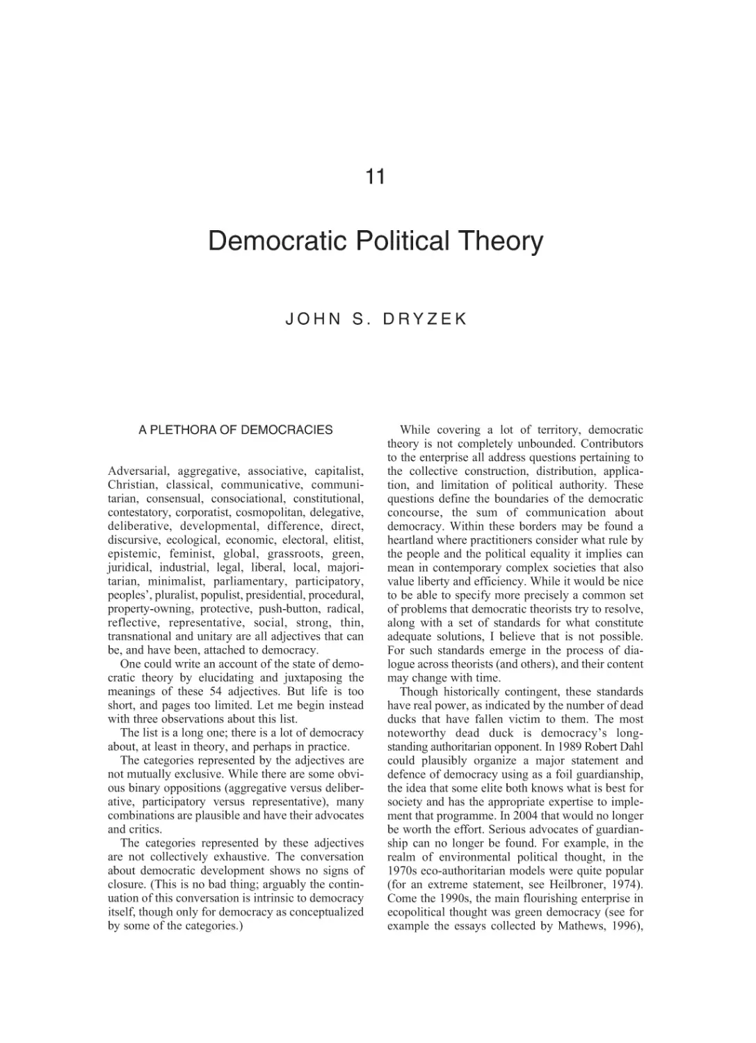 11 Democratic Political Theory