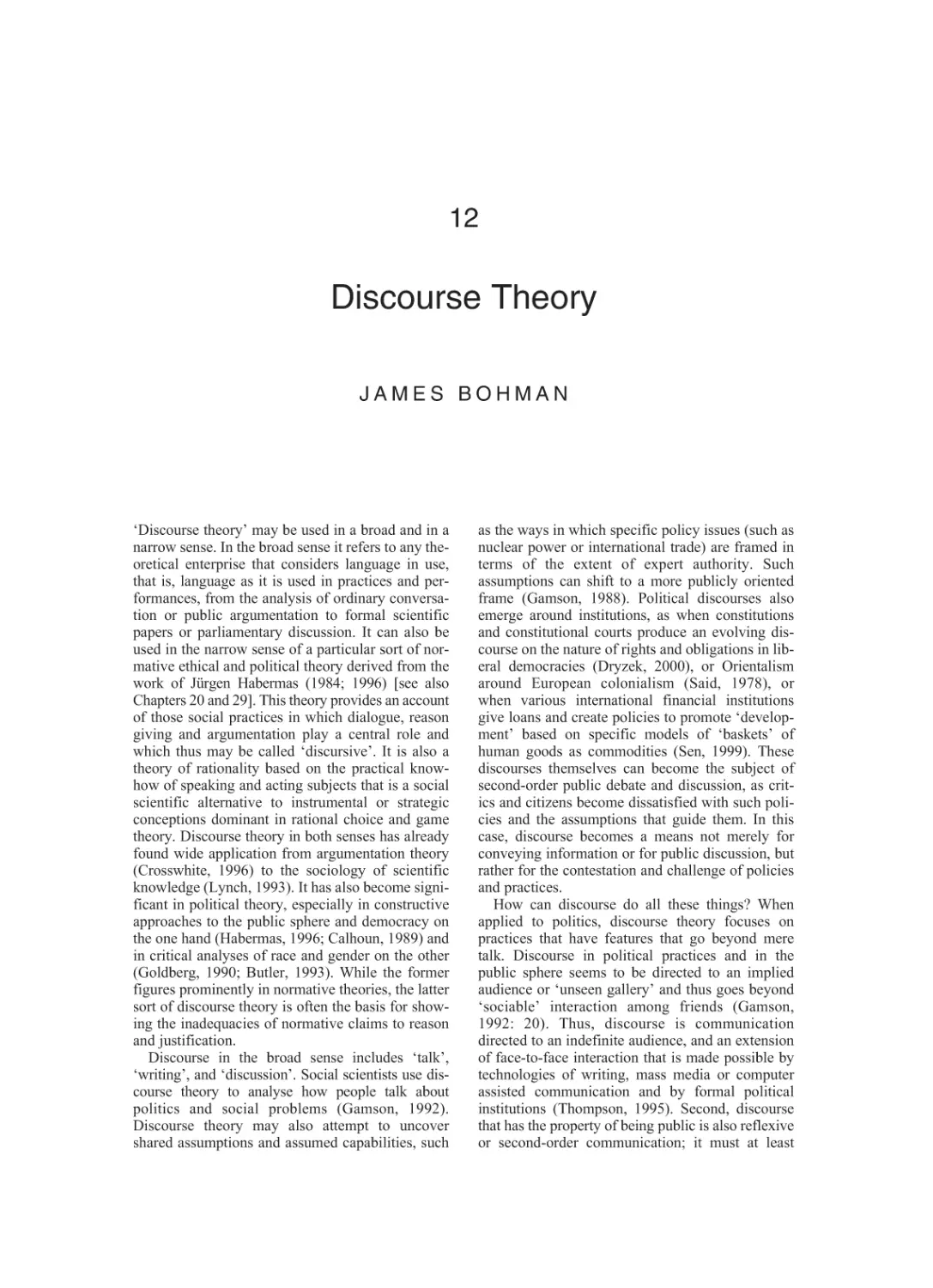 12 Discourse Theory