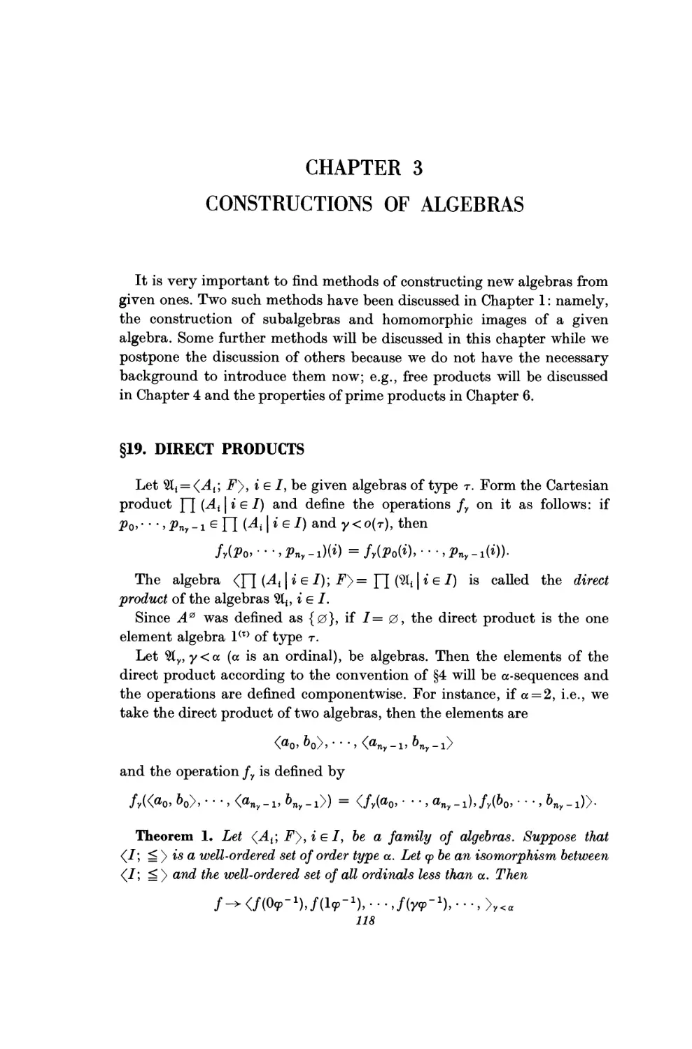 Chapter 3. Constructions of Algebras