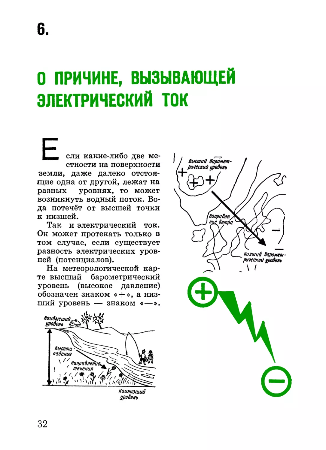 6. О причине, вызывающей электрический ток