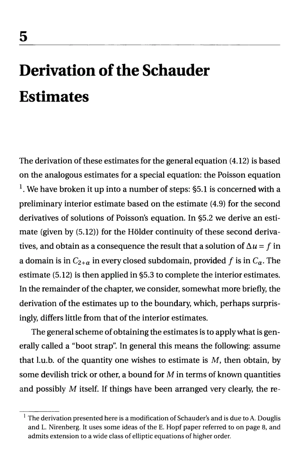 5. Derivation of the Schauder Estimates
