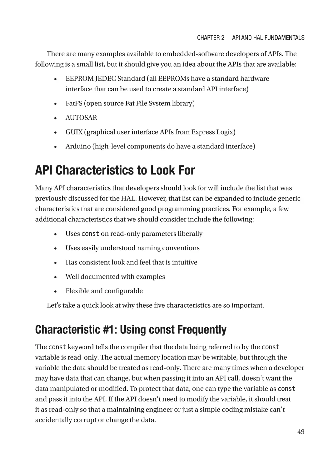 API Characteristics to Look For
Characteristic #1